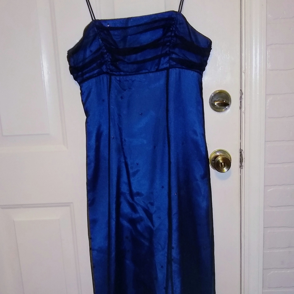 Vintage Morgan & Co Blue Star Prom Dress Size 9/10